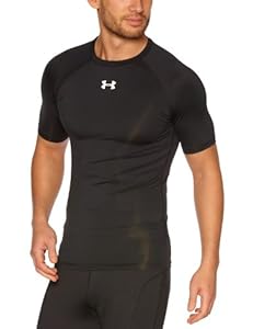 Under Armour HG Sonic T-Shirt manches courtes Homme Black/White FR : M (Taille Fabricant : MD)