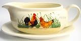Cockerel & Hen Sauce Boat With Dish