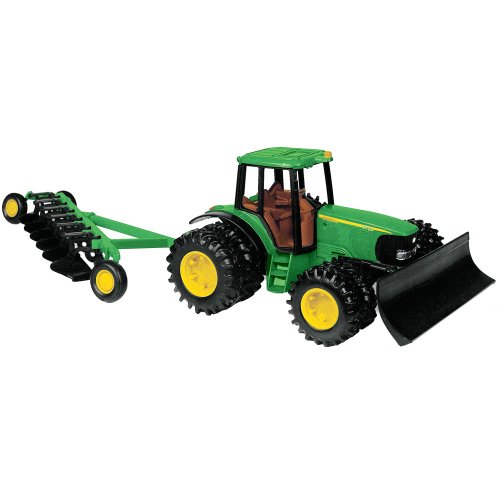 John Deere Tractor with Blade and Plow - 7420