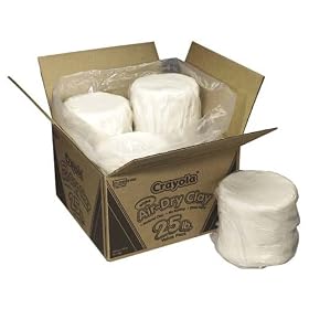 Crayola LLC - Air Dry Clay, 25lb., 4 Slugs of 6-1 4 lbs. White by Crayola