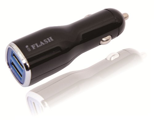 iFlash Dual USB Car Lighter Charger Adapter with 10w (fast) Heavy Duty Ouput for iPhones, Samsung Galaxy, Blackberry and various other android phones - (Support All iPod, iPhone, iPad Models) iFlash Dual USB Car Lighter Charger Adapter with 10w (fast) Heavy Duty Ouput for iPhones, Samsung Galaxy, Blackberry and various other android phones - (Support All iPod, iPhone, iPad Models)