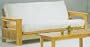 Natural Finish Futon w Mattress Pad