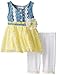 Little Lass Baby Girls' Printed Chambray Crochet Lace Tulle Skimmer Set