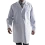 medline Men's staff length lab coat, white