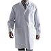 medline Men's staff length lab coat, white