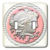 Edmond Hogge Jr Prints n Patterns - Antique Silver Cameo - Light Switch Covers - double toggle switch
