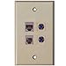Mediabridge Keystone Wall Plate (4-Port) - 10 Pack - Ivory