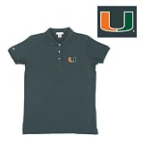 Miami Hurricanes NCAA Classic Pique Polo Shirt for Women (Dark Pine)