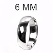 STERLING SILVER WEDDING BAND 6mm