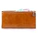 AINIMOER Women Long Leather Wallet Zipper Large Capacity Clutch Phone Holder Purse