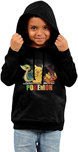 Pokemon Pikachu Baby Kids Pullover Hooded Sweatshirt Black
