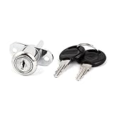 uxcell　キャビネット/戸棚用ロック　金属素材　6.2x4.1x1.7cm　シルバートーン