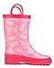 Disney Kids Girls' Princess Character Printed Waterproof Easy-On Rubber Rain Boots (Toddler/Little Kids)