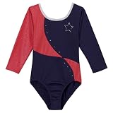 Girls' Freestyle 3/4-Sleeve Leotard - Red