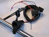Motorcycle Bike 12 Volt Power Outlet Jack Lighter Socket, Handlebar Mount, Fuse, 42″ Wire Harness