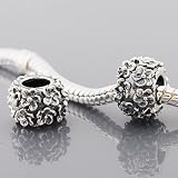 beads Original Massiv 925 Sterling Silber Bead Blumen Antique Element Kugel (Pandora komp.)* + GESCHENK