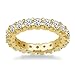 18K Yellow Gold Ladies Eternity Ring with Diamonds