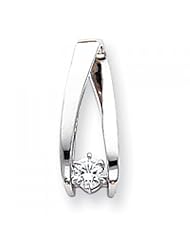14k White Gold Peg Set Slide Mounting
