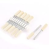 uxcell　マウントホイールポイント　オフホワイト　シルバートーン　フェルト　金属　ガラス研磨　12個入り