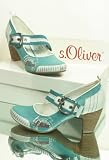 s. Oliver Damen Pumps türkis / offwhite