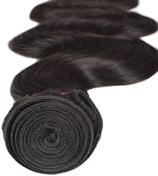 6a Brazilian Remy Virgin Hair Weave 100g Body Wave Human Hair Extension 26 Inch Unprocessed Natural Wave Black Body Wave (26")
