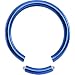 14 Gauge Blue Anodized Titanium Segment Ring
