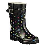 Kids' Ditsy Dots Rain Boots - Black