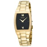 Mens Gold Diamond Watch, Seiko Mens Diamond Gold-Tone Watch 