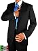 Jet Black Hand Tailored Mens Suits Valenti Made in Italy Super 150 Worsted Wool - 2 B...