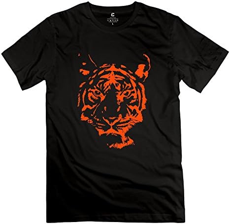 Vintage Tiger Face Tshirt Man's Crew-Neck Black Size XXL