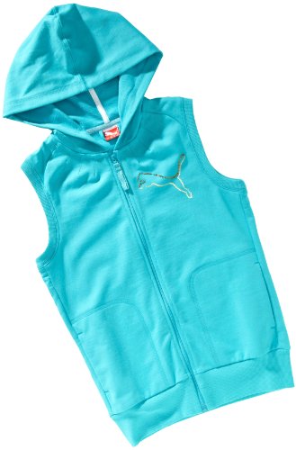 PUMA Kinder Sleeveless Hooded Jacket Best, scuba blue, 176 Preisvergleich
