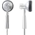 Maximo iM-290 Earbud Earphones 2.5MM 2FT Alloy Metal + Pouch