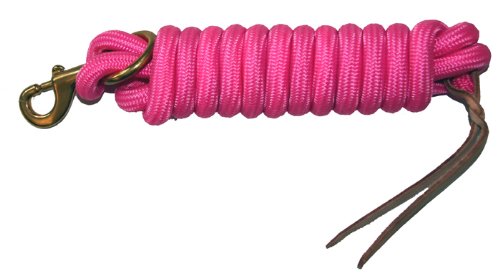 9' x 5/8 Cowboy Nylon Lead Rope Hot Pink