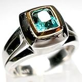 Weston Jewelry Custom Natural Color Change Alexandrite Ring Solid Platinum & 22k Gold Bezel