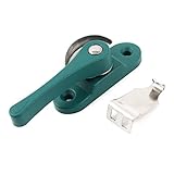 uxcell　クレセントサッシロック ウィンドウロック　金属素材　10.5x 3 x 3cm　シルバートーン　グリーン