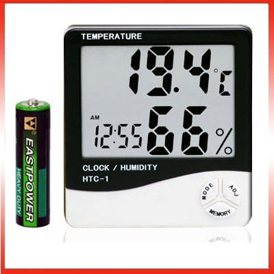 LCD Display Temperature and Humidity Meter with Alarm Clock Hygrometer