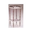 2-Tier Square Wooden Marble Stand By Acme Furniture