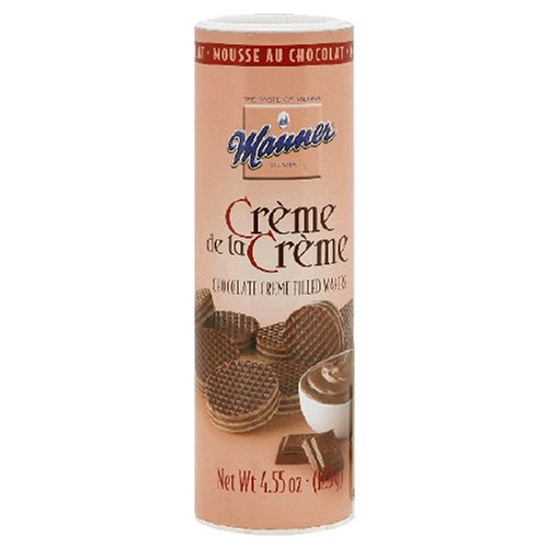 Manner Mousse Au Chocolat (Chocolate Mousse) Wafers, 4.76-Ounce Tins (Pack of 10) by Manner