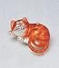 Relaxing Orange Cat 5" Glass Christmas Ornament #823001