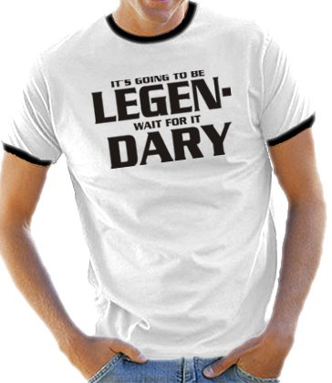 Touchlines Herren Kontrast / Ringer T-Shirt How I Met Your Mother - Legendary, white/black Preisvergleich