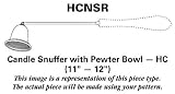Alain Saint-Joanis Moire (Silverplate) Candle Snuffer with Pewter Bowl HC, Sterling Silver