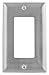 Bryant Electric SS26 1-Gang 1 Decorator/GFCI Opening 302/304 Metallic Wall Plate, Stainless Steel, With Removable White Protective Film , Silver