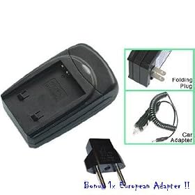 Fosmon® Canon CB-2LV COMPATIBLE Wall & Car battery ( NB-4L / NB4L ) charger for Canon PowerShot SD1000