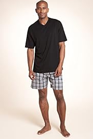 Pure Cotton Check Jersey Pyjama Shorts