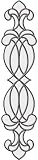 Brewster 93812 Brewster Stained Glass Hanover, 4.5-Inch by 19.5-Inch
