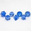 GameScience: Polyhedral 7-Die Set - Translucent / Gem Un-Inked Precision Edge Dice - Sapphire (Blue)