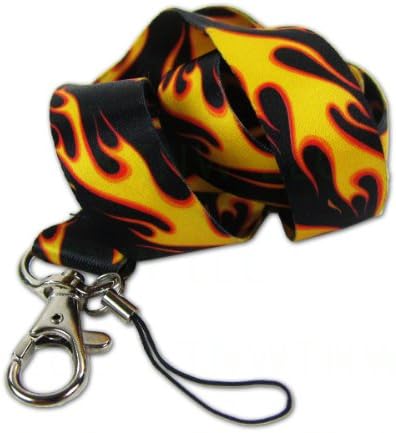 Key Clip Lanyard - Flames