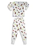 B. Steps - Infant Baby Boys Long Sleeved Cotton Pajamas, White, Multi