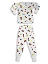 B. Steps - Infant Baby Boys Long Sleeved Cotton Pajamas, White, Multi (Size 24Months)