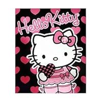 Sanrio Hello Kitty Heart Fleece Trow Bed Blanket (50inx60in)